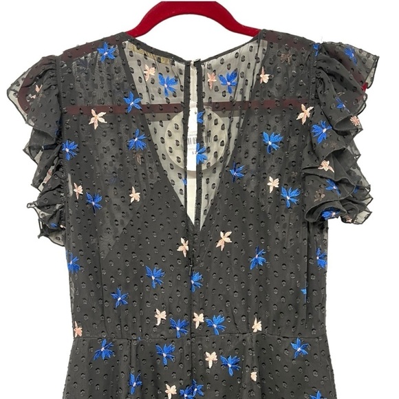 Talulah La Maison NWT Up All Night Swiss Dot Floral Embroidery Midi Dress Medium - Picture 7 of 15